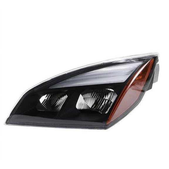 Left Side LED Headlights Assembly Compatible with Freightliner Cascadia 20218-2024 - DOT & SAE Approved Black Headlamp Replace A6601405004 A6601405002