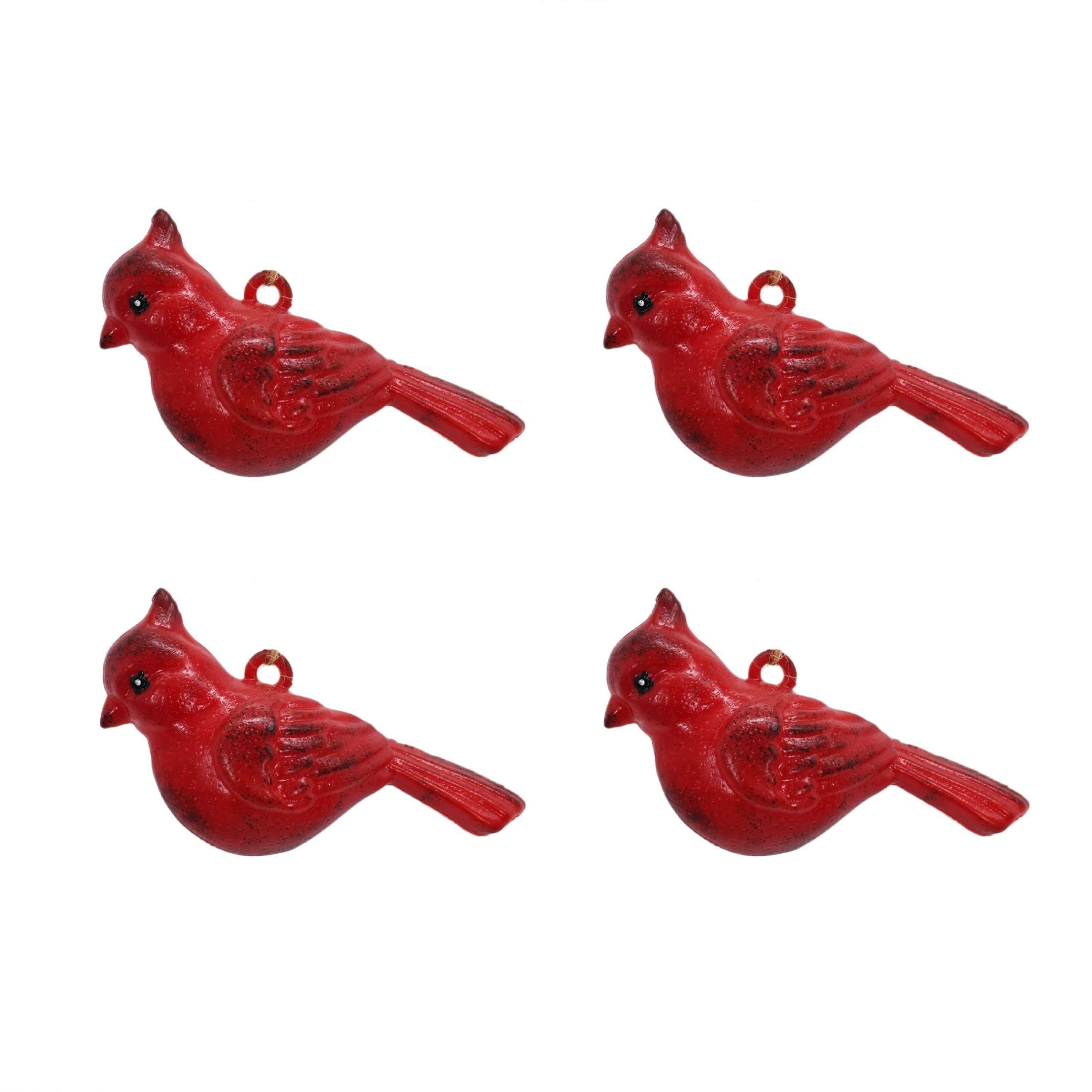 4-Count Red Cardinal Mini Christmas Ornaments, by Holiday Time