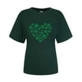 thumbnail image 3 of T Shirt St Patricks Day Round Neck Short Sleeve Favorite Women Shirt for Girlfriend the Cure T-Shirt (Dark Green,L), 3 of 3
