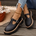 thumbnail image 5 of IEMIEMIEM Women's Mary Janes Shoes Leopard Print Faux Leather Oxford Flats Chunky Low Heels Platform Sewing Retro Classics Round Toe Ankle Strap 5.5 wide, 5 of 5