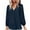 Navy womens tops summer, variant on USSUMA T-Shirts for Women Trendy,Swiss Dot Tops Plus Size for Women Lantern Sleeve V Neck Chiffon Blouses Casual Work Shirts