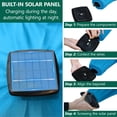 thumbnail image 4 of HOUSNIFLEX 9FT Solar Patio Umbrella with LED Lights, Outdoor Market Umbrella with Solar Panel, 8 Heavy-Duty Ribs, for Patio, Deck, Garden,Blue, 4 of 9