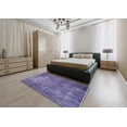 thumbnail image 4 of Ahgly Company Indoor Rectangle Mid-Century Modern Purple Purple Oriental Area Rugs, Swatch Sample, 4 of 6