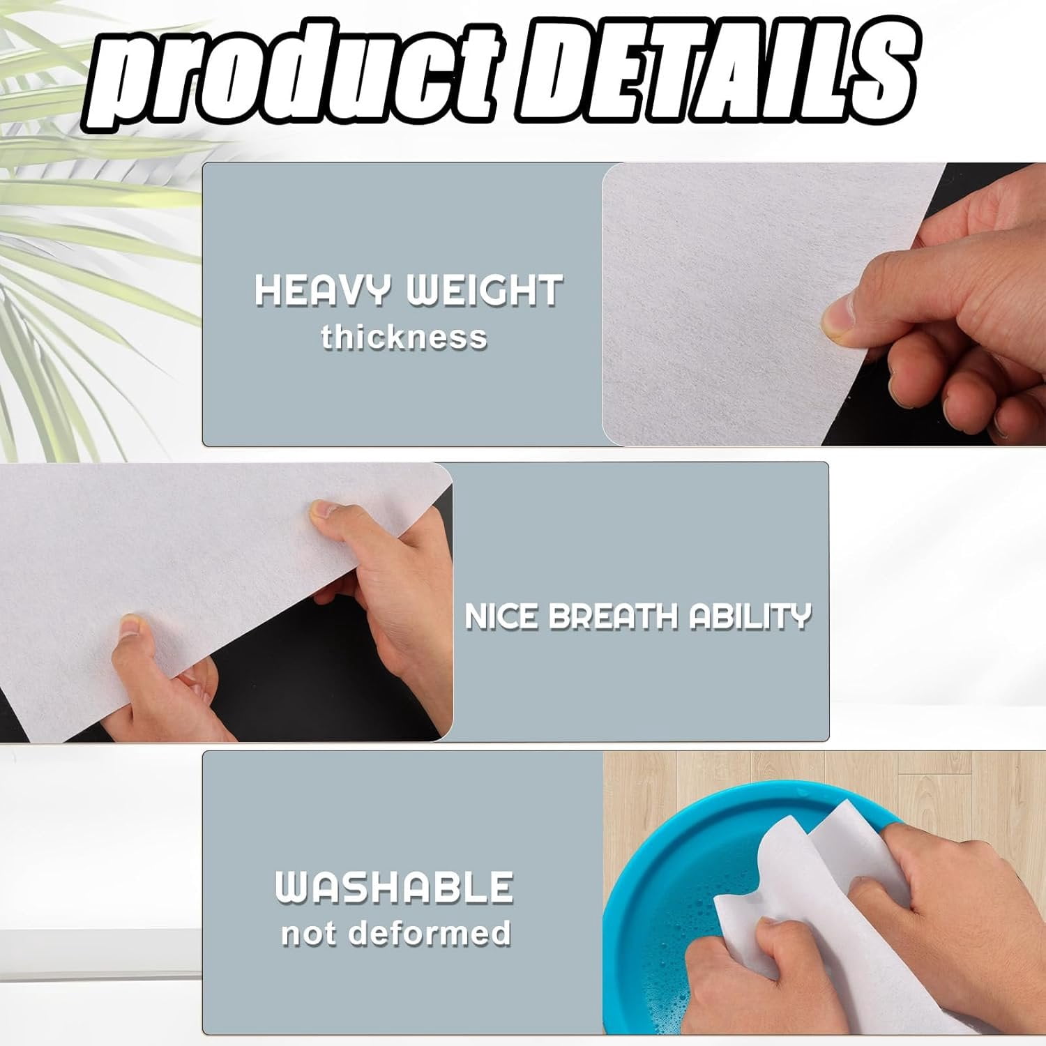 100g/m^2  Upgraded Heavy Weight White Iron- Non-Woven Fusible Interfacing 11.8" x 30.6 Yards Non-Woven Interfacing Iron  Polyester Single-Sided Interfacing for Crafts Supplies