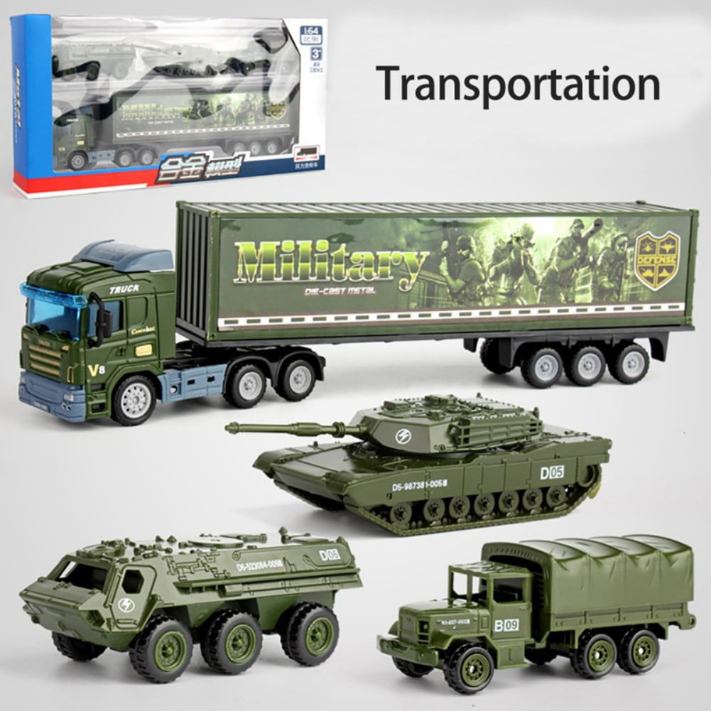 Military Transport Vehicle Toys Car Carrier Vehicle Toy Set, Kids Toys