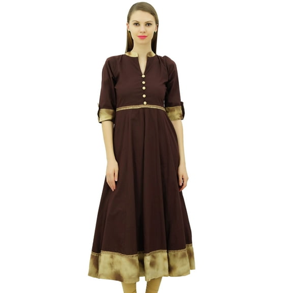 Bimba Women's A-Line Cotton Kurti Elegant Ladies Kurta Indian Dress Custom Clothing