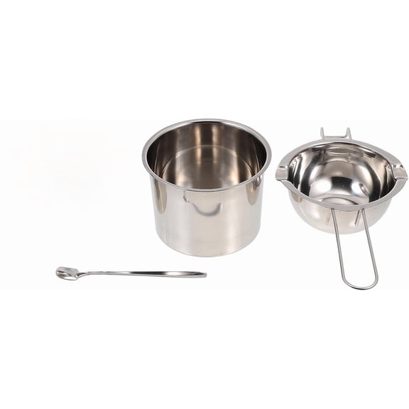 Candle Making Kit with Stainless Steel Melting Pot for Beginners, DIY Soy Wax Crafts, Silver