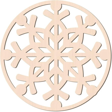 1 pc 12Inch Wooden Snowflake Wall Art Sacred Geometry Home Decor Laser Cut Wooden Wall Sculpture for Wall Hanging Decor Art Home Decoration