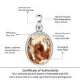 thumbnail image 6 of 925 Sterling Silver Pendant Natural Garnet In Limestone Handmade Jewelry, 6 of 8