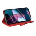thumbnail image 2 of Étui Compatible Motorola Edge X30, Étui Portefeuille en Cuir avec Support, Vue, Fermoir Magnétique, Étui Folio à Rabat pour Téléphone - Rouge, 2 of 5
