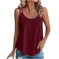thumbnail image 1 of Timegard Camisoles pour Femmes Col Rond Oeillets Sans Manches Chic Décontracté Ample Chemise Haut Camis Tenue de Plage, 1 of 6