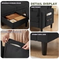 thumbnail image 6 of Soscana Convertible Sectional Sofa & Accent Chair,3 Seat L Shaped Couch with Reversible Storage Ottoman&Side Pockets, for Living Room Office Apartment Apt, 6 of 8
