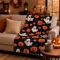 thumbnail image 5 of Roiihwy Ghost Halloween Throw Blankets, Cute Ghost Halloween Blanket Double Sided Spooky Flannel Throw Blanket, Cozy Ghost Plush Pillows Cushion for Couch Sofa Bed Decorations, 5 of 5