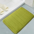 thumbnail image 6 of Fleece Floor Mat | Thickened Quilted Solid Color | Non-Slip Water Absorbent Bathroom Kitchen Entrance Rug | Foam Comfort Foot Pad | 19.68x31.49in | 1 Piece, 6 of 6