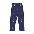 thumbnail image 4 of Haiem Anchor Heart Blue Men's Pajama Pants Ultra Lightweight Pjs Bottoms Sleepwear Bottom Pants with Pocket Drawstring-Large, 4 of 9
