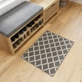 thumbnail image 2 of Ottomanson Trellis Indoor Doormat 2'3" x 3' - Non Slip Low Pile Area Rug for Entryway, Gray, 2 of 11