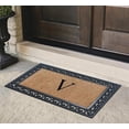 thumbnail image 3 of A1HC 30"x48" Natural Coir & Rubber Paisley Monogrammed Door Mat, Heavy-Duty, Low-Profile, Anti-Shed Outdoor Entrance Mat, 3 of 6