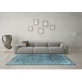 thumbnail image 3 of Ahgly Company Indoor Round Persian Light Blue Traditional Area Rugs, 3' Round, 3 of 4