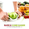 thumbnail image 2 of 2 Pieces Green Apple Fruit Vegetable Corer & Slicer - Wedges Ergonomic Handle - Easy Grip - 8 Sharp Blades & Slicing, 2 of 6