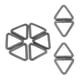 thumbnail image 1 of Conectores De Anillos Triangulares Cerrados perfecl Para Correa de Maleta de 19 Mm gris negro, 1 of 7