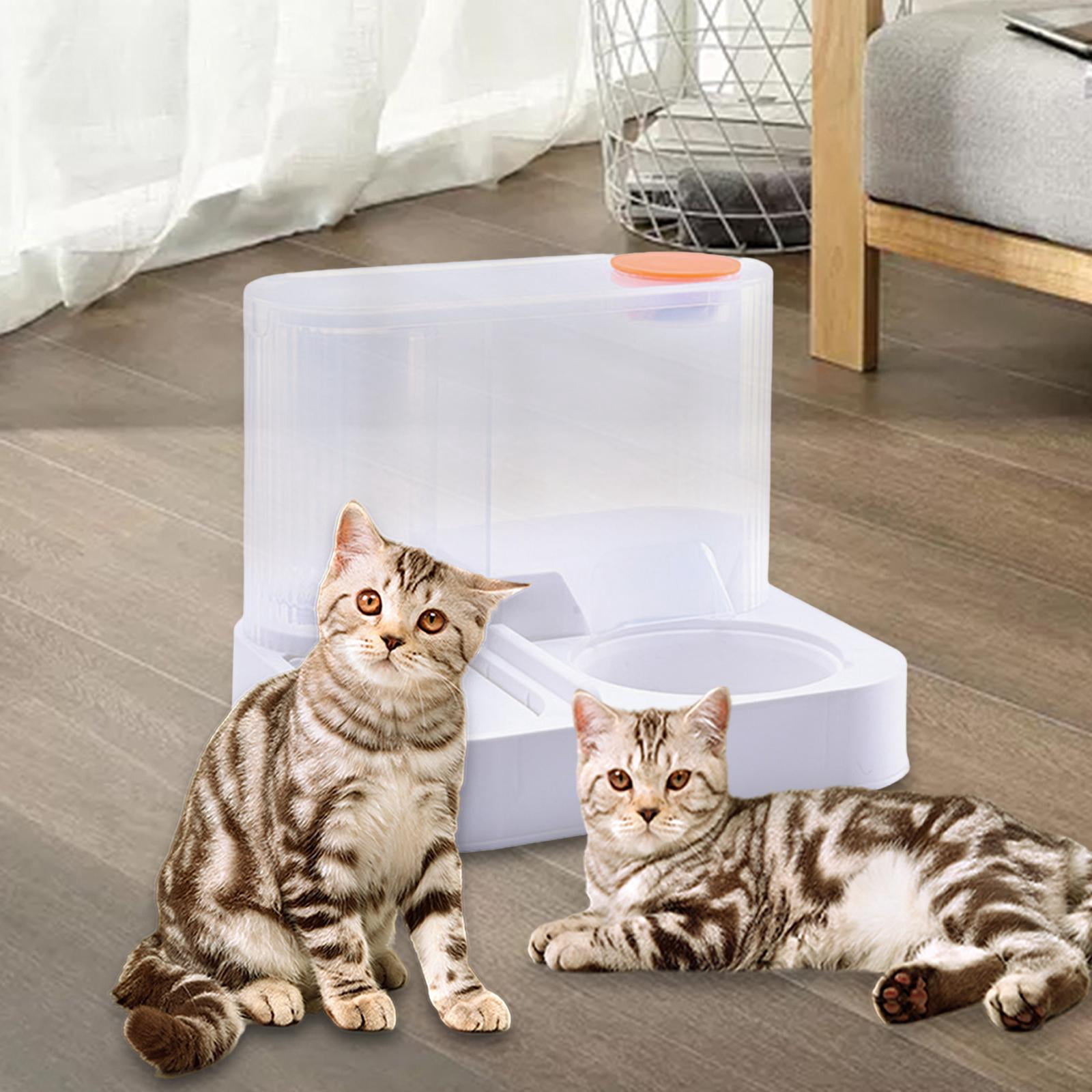 perfeclan Cat Feeder and Water Dispenser Automatic Pet Feeder Cat Dog Bowl Dish Gravity Dog Feeder for Indoor Cats Kitten Puppy Bunny basic