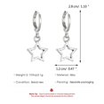 thumbnail image 3 of Trendy Adjustable Star Earrings Five Pointed Star Dangle Earrings Pentagrams Ear Pendants Punk Accessory for Women Girl, 3 of 4