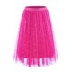 thumbnail image 1 of Faldas Largas para las Mujeres de Verano Estrella Impresión en Capas Pastel Malla Lentejuelas Irregular Media Longitud Maxi, 1 of 2