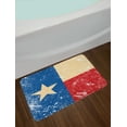 thumbnail image 2 of Texas Star Bath Mat, Grunge Flag Illustration with Lone Star Retro Independence Sign, Non-Slip Plush Mat Bathroom Kitchen Laundry Room Decor, 29.5 X 17.5 Inches, Vermilion Beige Navy Blue, Ambesonne, 2 of 2