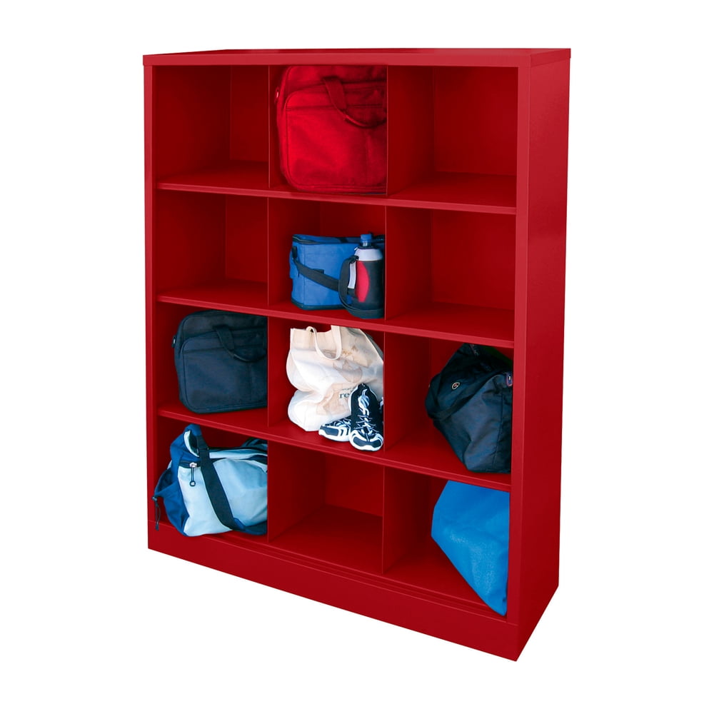 Cubby 66 in. Height All Steel Storage Organizer in Red