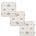 thumbnail image 6 of Coolnut 3 PCS Butterflies Flowers Stars Baby Muslin Washcloths, Cow Print Face Towel Burp Cloths Ultra Soft Absorbent Cotton Bath Wipes Towels for Newborn Boys Girls, 6 of 6