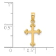 thumbnail image 3 of FB Jewels 14K Yellow Gold Budded Cross Charm, 3 of 4