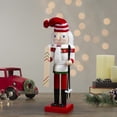 thumbnail image 2 of Northlight 14" Red and White Wooden Skiing Christmas Nutcracker, 2 of 5