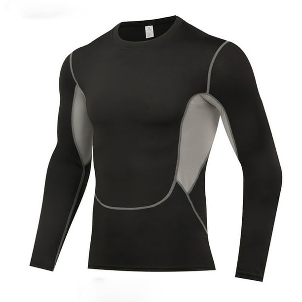 Mallas deportivas de entrenamiento de baloncesto de manga larga para hombre, ropa para correr de secado rápido, ropa de fitness transpirable y de alta elasticidad