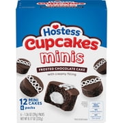 Hostess Cupcakes Minis, Chocolate Snack Cakes, 8.17 oz Box (6 Count)