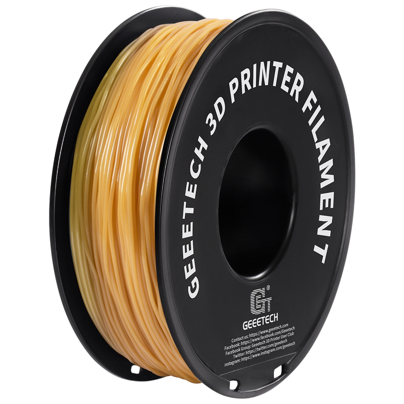 Geeetech TPU 1.75mm Flexible Soft Filament Gold, 10kg Spool (22 lbs.), Dimensional Accuracy +/- 0.03 mm