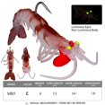 thumbnail image 3 of Cebo de camarón de pesca luminoso 7,3 cm 6g señuelos de trucha de gancho único suave (estilo C), 3 of 3