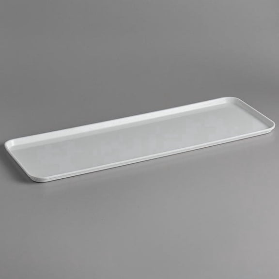 Cambro 1030MT148 10" x 30" White Fiberglass Market Tray - 12/Case