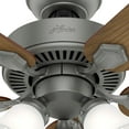 thumbnail image 4 of Hunter 44 inch Indoor Ceiling Fan with LED Lights - Ceiling Fan with Pull Chain, For Bedroom, Living Room, or Kitchen, Standard Mount, No Remote, 5 Blades - Swanson 50882, Matte Silver, 4 of 14