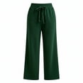 thumbnail image 5 of Wide Leg Sweatpants for Women,Elastic Drawstring High Waisted Loose Casual Straight Leg Pants with Side Pockets for Daily Wear, 5 of 7