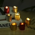 thumbnail image 5 of Lightening Deal! Lssam Flameless Votive Candles Votive Candles Battery Operated 6 Pcs Red Flameless Votive Candles Battery Operated Glitter LED Tea Light Candles For Table Wedding Christmas, 5 of 8