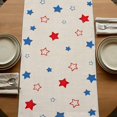 thumbnail image 5 of Table Runners 90 Inches Long Dress Scarves, Independence Day Farmhouse Coffee/Dining/Kitchen Table Runner for Living Room, 4th of July Striped Stars Patriotic Burlap 13x90 Inch, 5 of 9