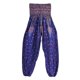 thumbnail image 3 of Pantalones largos tipo harén para mujer, pantalones boho hippies, pantalones Aladdin, pantalones bombachos, casuales. Violeta azulada, 3 of 9