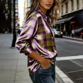 thumbnail image 7 of Asxite Womens Summer Tops Casual Fashion Print Lapel Collar Button Down Breathable Long Sleeve Shirts, 7 of 7