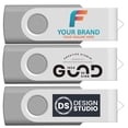 thumbnail image 3 of [200 piezas] Unidad flash USB con logotipo personalizado, 2 GB, 200 unidades, JBOS, gris, 3 of 7