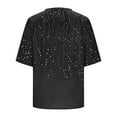 thumbnail image 5 of Cutuoiiu Short Sleeve Button Down Shirts for Women Summer Beach V-Neck Tops Gifts, 5 of 5