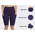 thumbnail image 3 of Womens High Waist Biker Shorts with Pockets Workout Running Short, 3 of 5