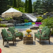 ARDEN Outdoor Deep Seat Cushion Set, 22 x 24, Water Repellent, Fade Resistant 22 x 24, Moss Green Leala