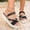 Black, variant on Womens Peep Toe Cross Strap Espadrille Platform Wedge Sandals, Natural Jute Wedge Beach Shoes for Summer Vacation Garden Party Daily Wear