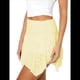 thumbnail image 2 of Falda Corta Plisada con Volantes Y2K de Encaje de Tiro Bajo para Mujer, Falda Asimétrica Holgada, Falda de Media Falda de Hada. Amarillo M, 2 of 7