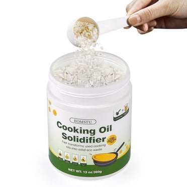 EOMSTU Cooking Oil Solidifier Powder, Plant-Based, Degreaser, 13 oz, 36 Cups, 1 Pack